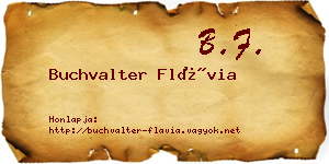 Buchvalter Flávia névjegykártya